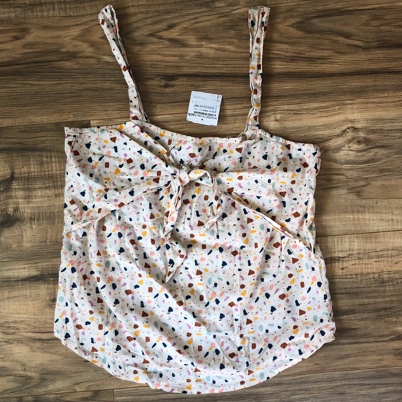NWT - Madewell Tie Front Cami Tank 0 - Picture 1 of 7